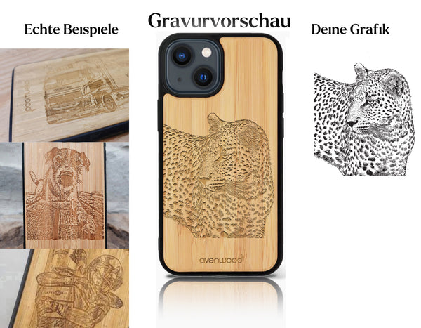 INDIVIDUELL iPhone 14 Pro Bambus-Kunststoff