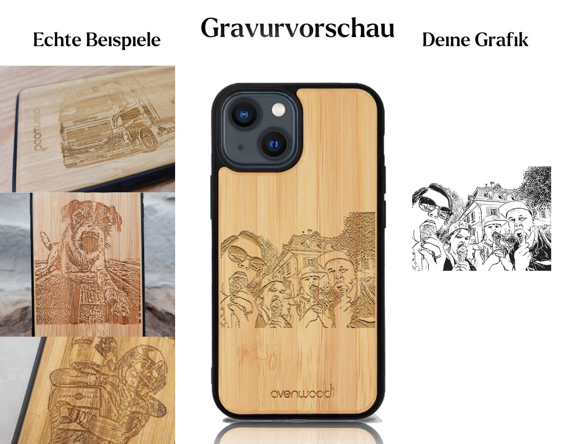 INDIVIDUELL iPhone 13 Bambus-Kunststoff