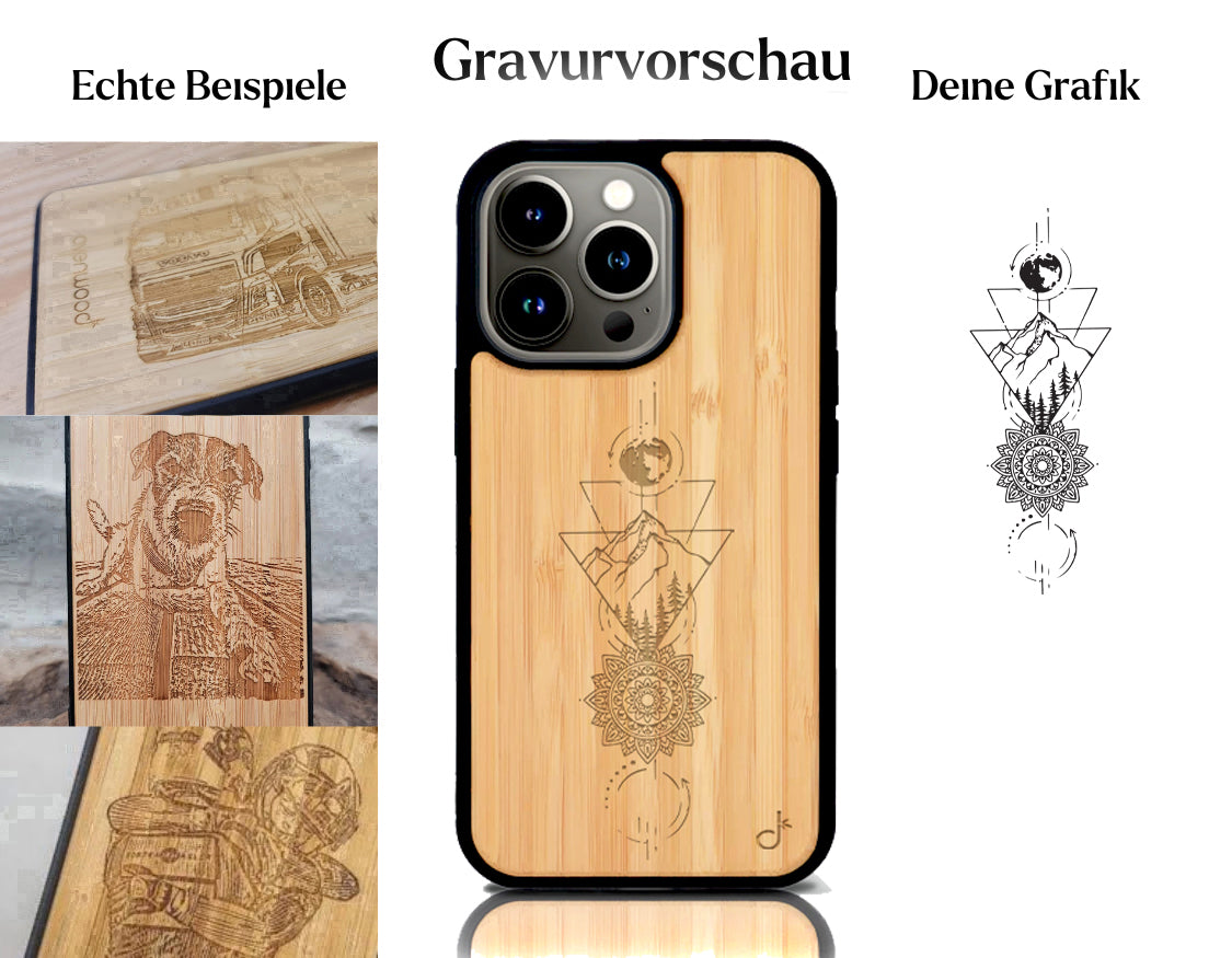 INDIVIDUELL iPhone 16 Pro Bambus-Kunststoff