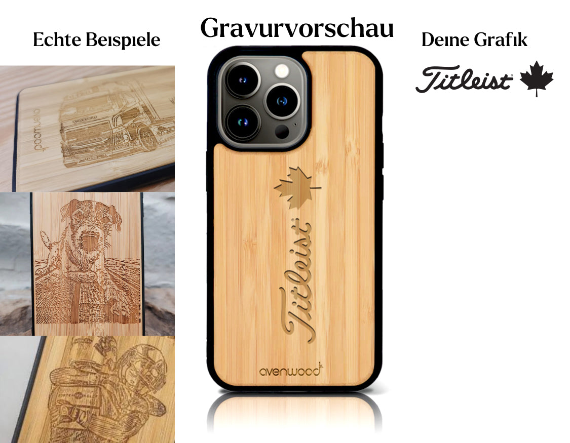 INDIVIDUELL iPhone 15 Pro Bambus-Kunststoff