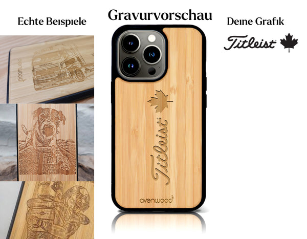 INDIVIDUELL iPhone 15 Pro Bambus-Kunststoff