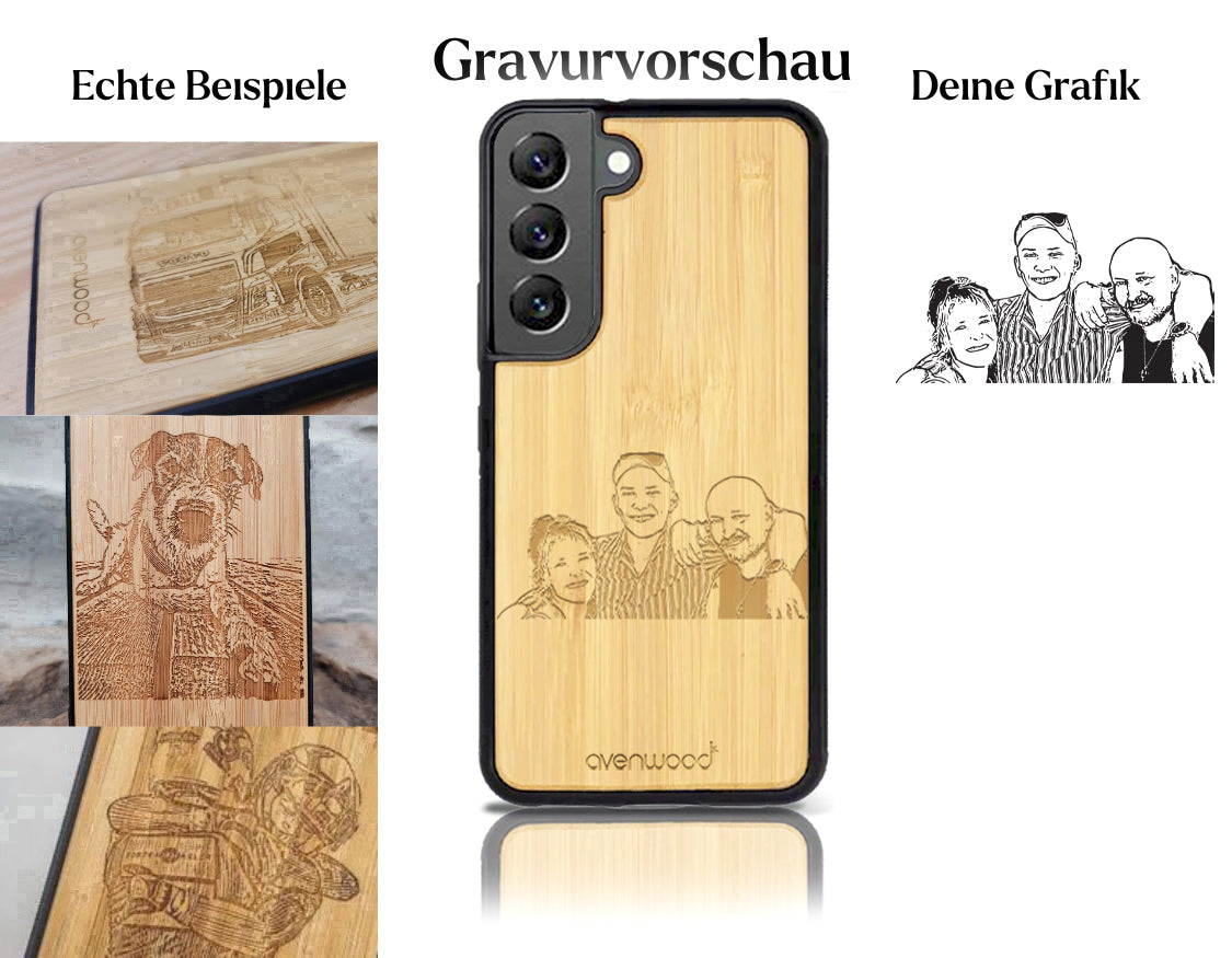 INDIVIDUELL Samsung Galaxy S22 Bambus-Kunststoff