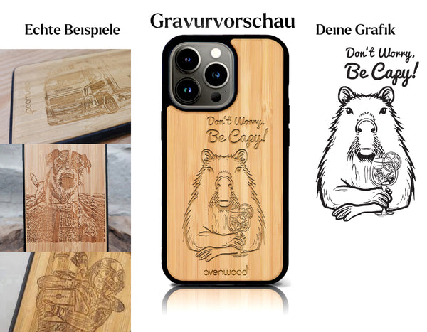 INDIVIDUELL iPhone 15 Pro Bambus-Kunststoff