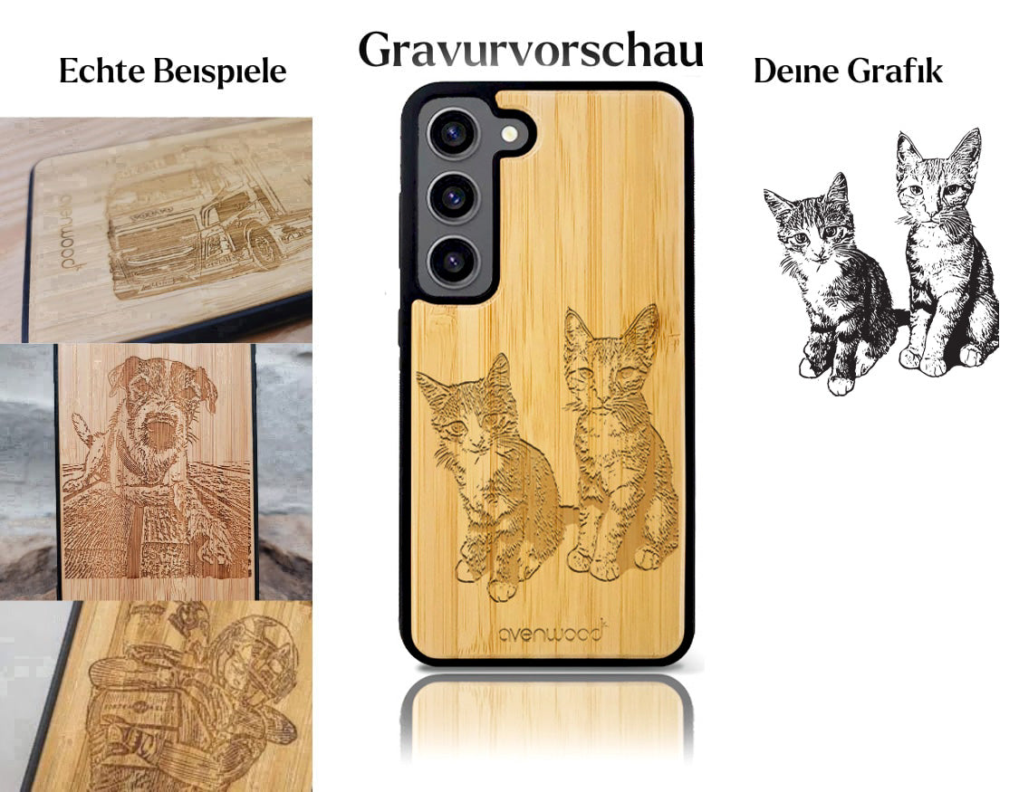 INDIVIDUELL Samsung Galaxy S23 Bambus-Kunststoff