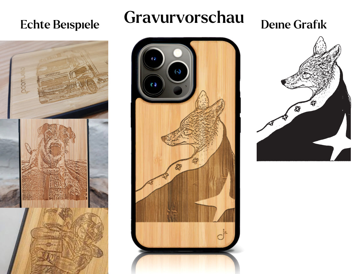 INDIVIDUELL iPhone 16 Pro Bambus-Kunststoff