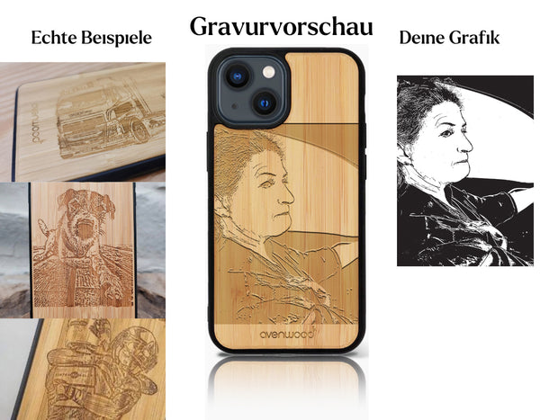 INDIVIDUALLY CUSTOMIZED iPhone 14 Bamboo-Plastic