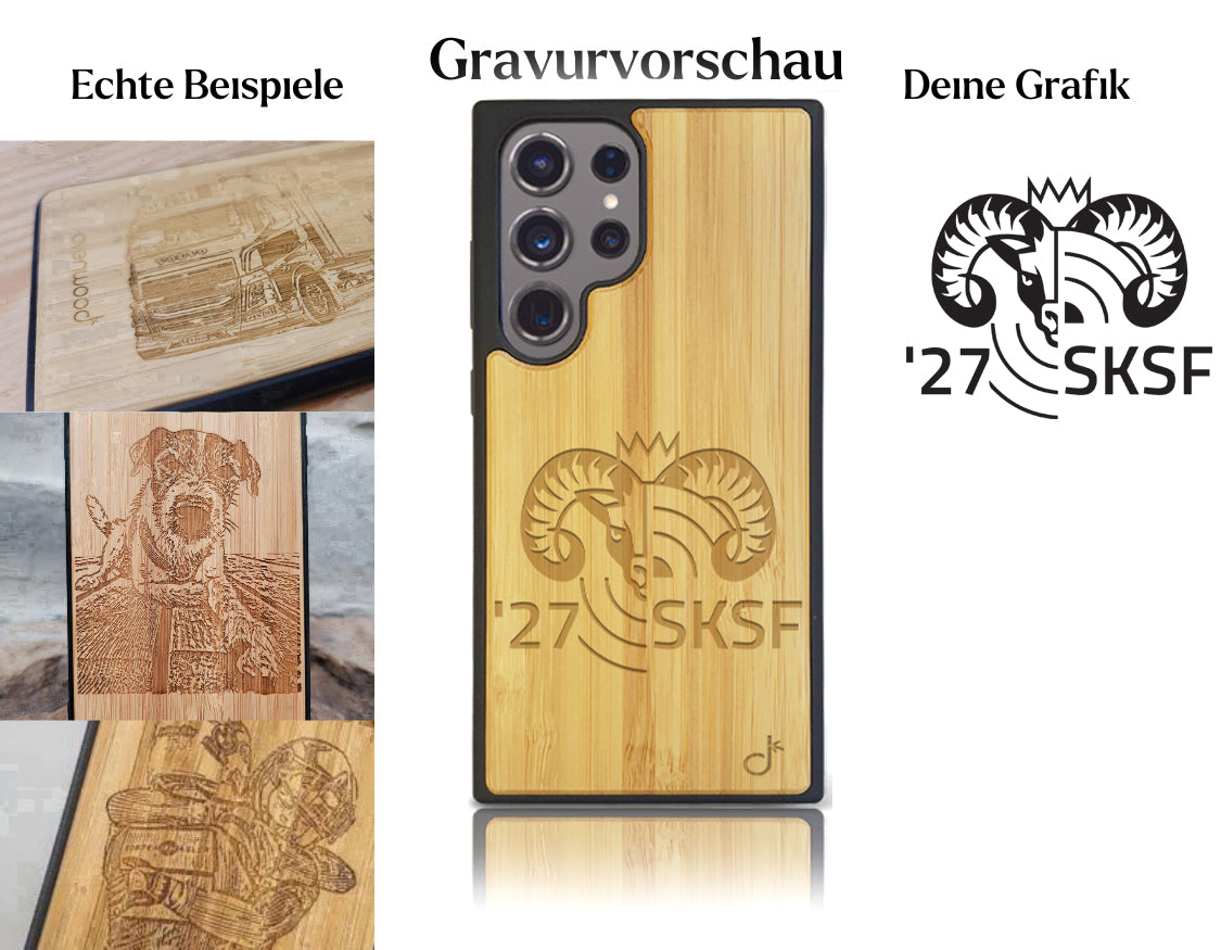 INDIVIDUELL Samsung Galaxy S24 Ultra Bambus-Kunststoff