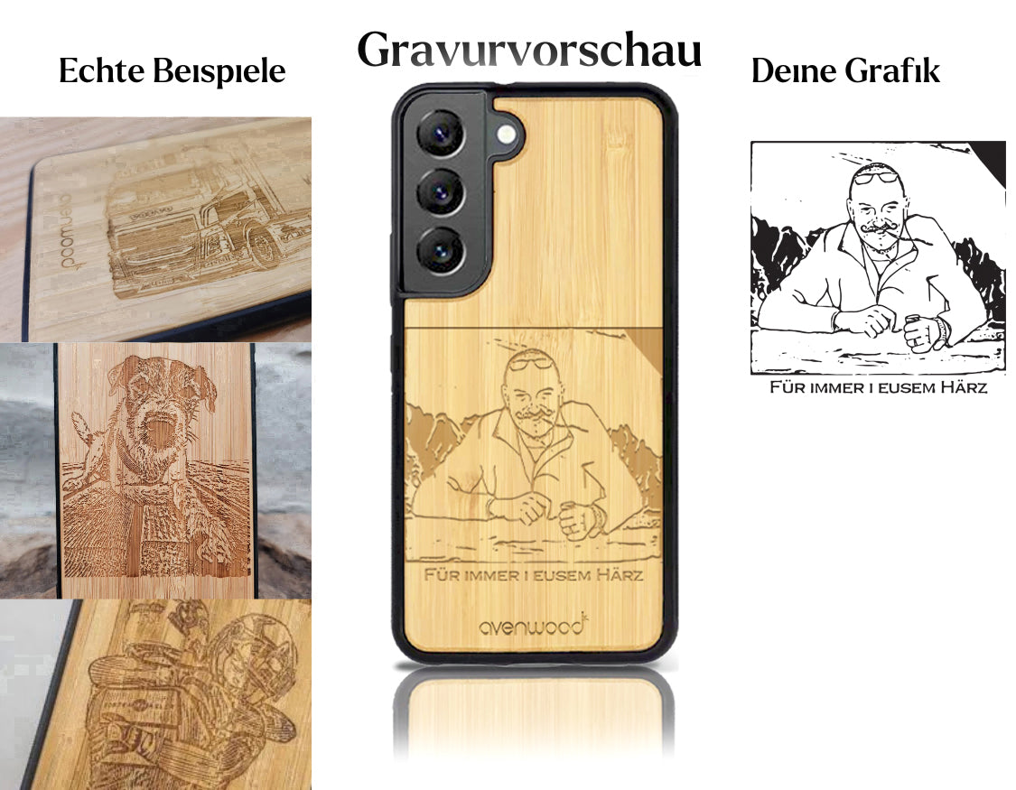 INDIVIDUELL Samsung Galaxy S22 Bambus-Kunststoff