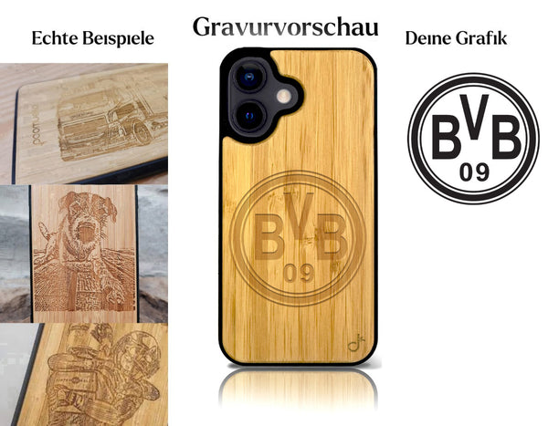 INDIVIDUELL iPhone 16 Bambus-Kunststoff