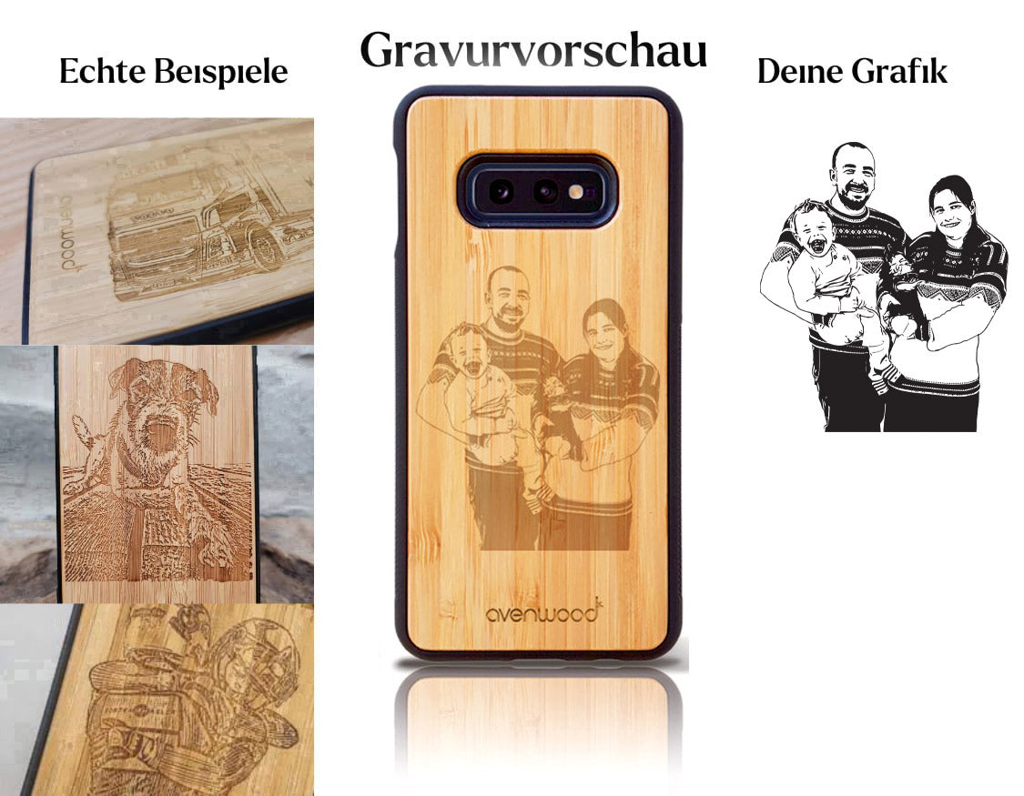 INDIVIDUELL Samsung Galaxy S10e Bambus-Kunststoff