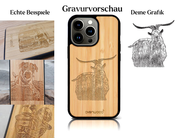 INDIVIDUELL iPhone 15 Pro Bambus-Kunststoff