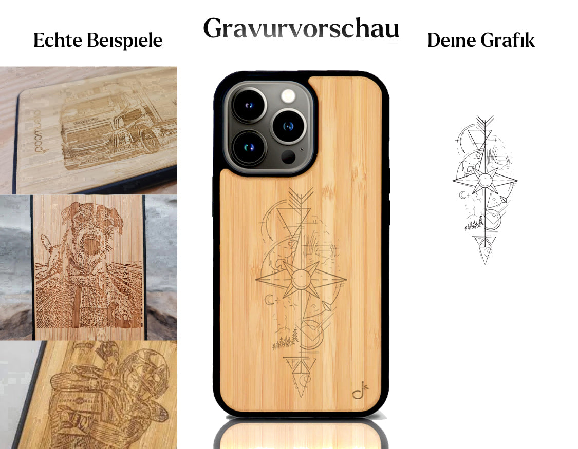 INDIVIDUELL iPhone 16 Pro Bambus-Kunststoff