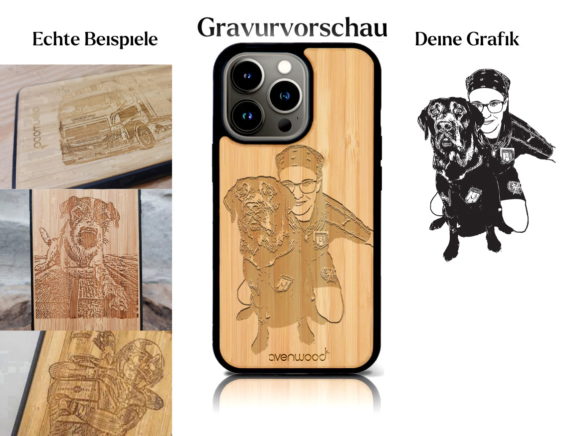 INDIVIDUELL iPhone 14 Pro Bambus-Kunststoff