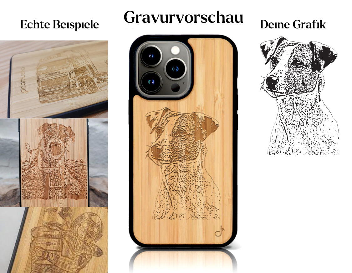 INDIVIDUELL iPhone 14 Pro Max Bambus-Kunststoff