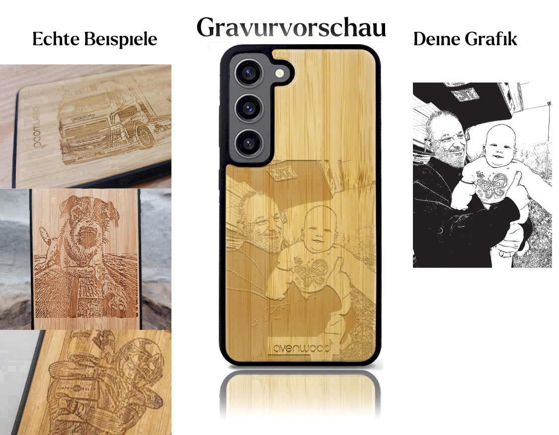 INDIVIDUELL Samsung Galaxy S23 Bambus-Kunststoff