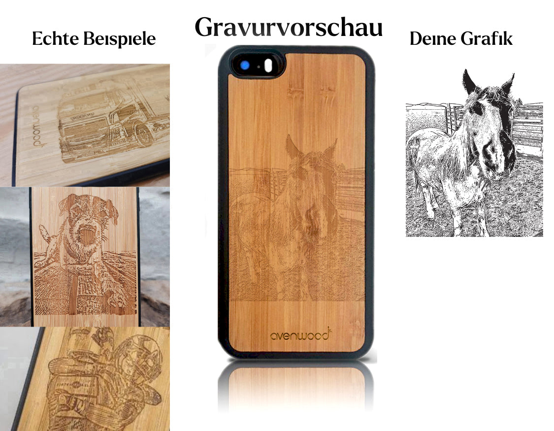 INDIVIDUELL iPhone 5 / SE Bambus-Kunststoff