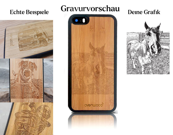 INDIVIDUELL iPhone 5 / SE Bambus-Kunststoff