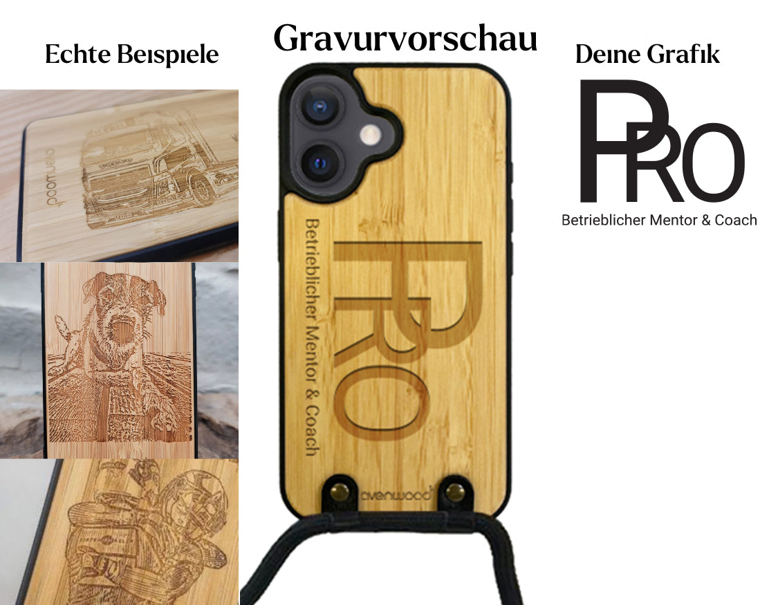 INDIVIDUELL iPhone 16 Pro Max Hülle zum Umhängen