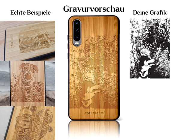 INDIVIDUELL Huawei P30 Bambus-Kunststoff