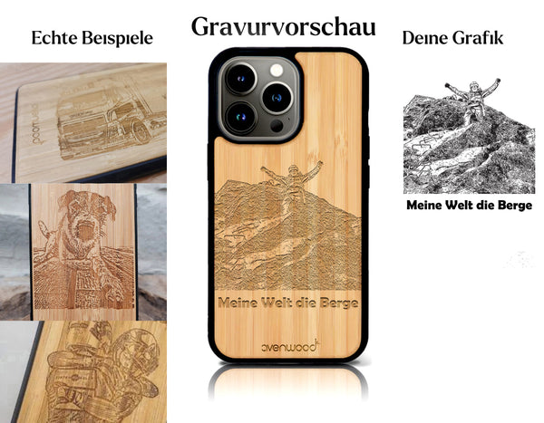 INDIVIDUALLY CUSTOMIZED iPhone 15 Pro Bamboo-Plastic