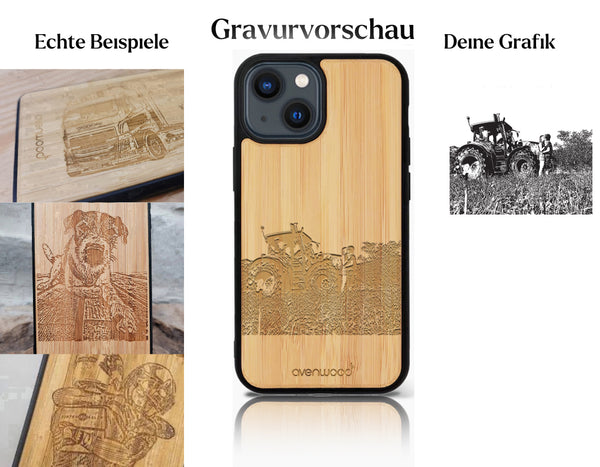 INDIVIDUELL iPhone 13 Bambus-Kunststoff