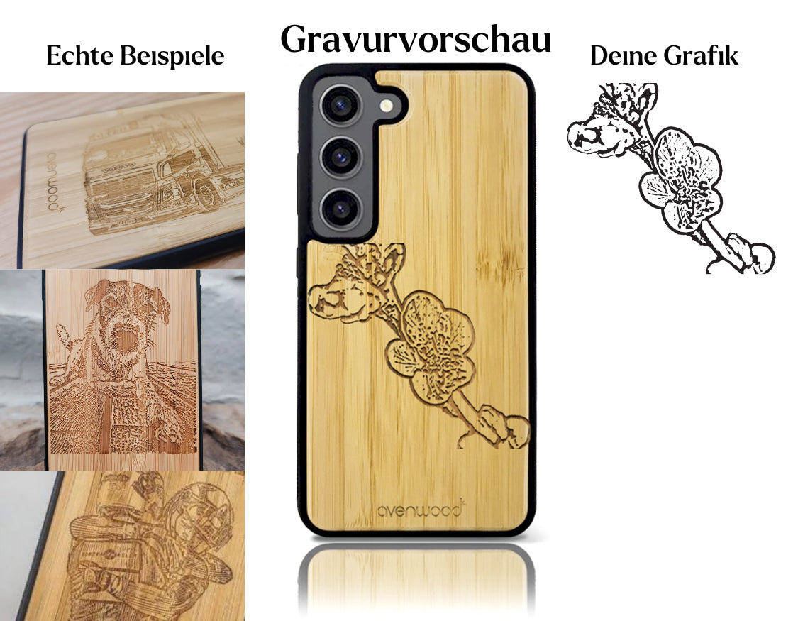 INDIVIDUELL Samsung Galaxy S23 Plus Bambus-Kunststoff