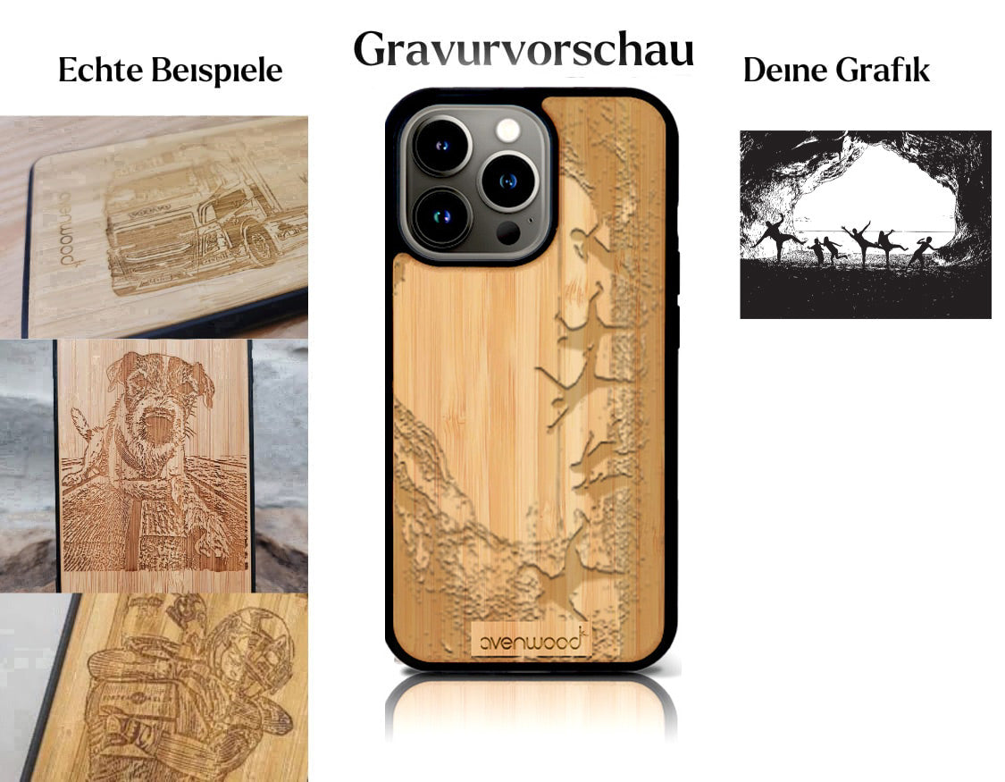 INDIVIDUELL iPhone 13 Pro Bambus-Kunststoff