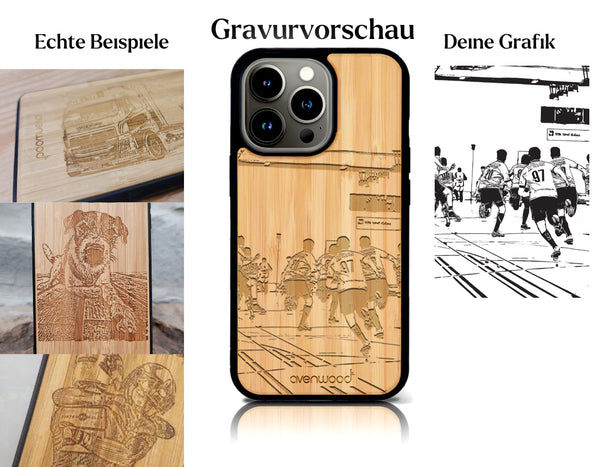 INDIVIDUELL iPhone 15 Pro Max Bambus-Kunststoff