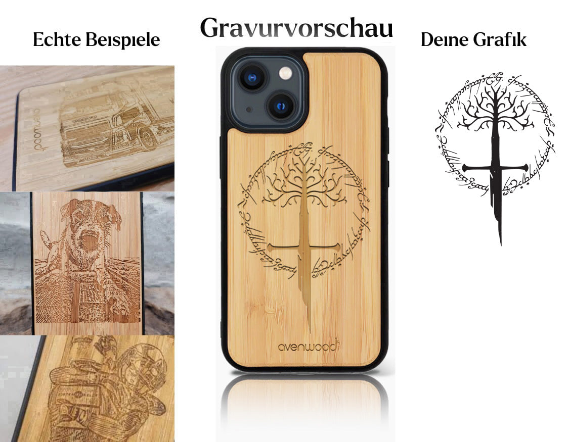 INDIVIDUELL iPhone 13 Bambus-Kunststoff