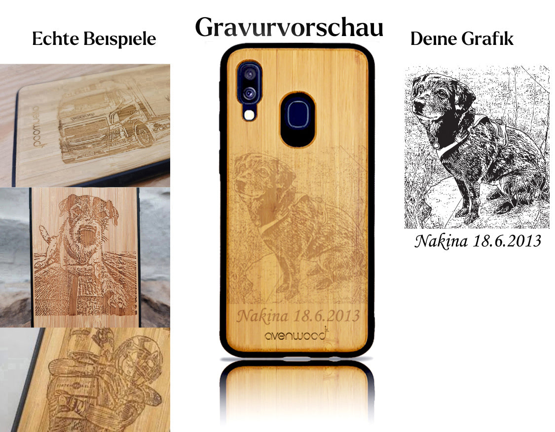 INDIVIDUELL Samsung Galaxy A40 Bambus-Kunststoff