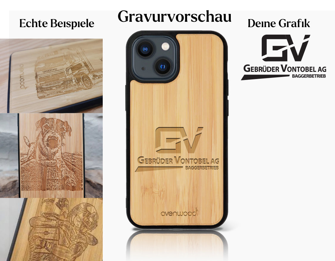 INDIVIDUELL iPhone 13 Bambus-Kunststoff