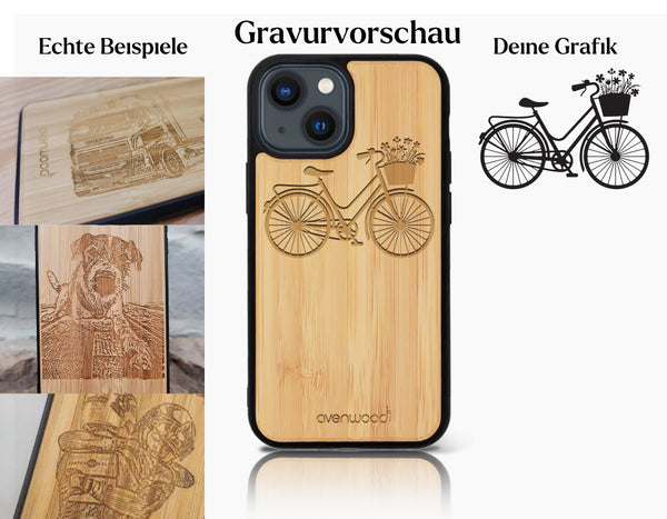 INDIVIDUELL iPhone 13 Mini Bambus-Kunststoff