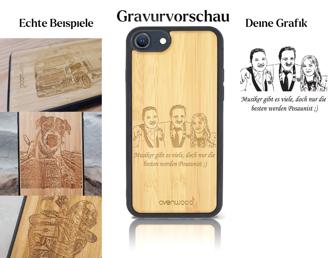 INDIVIDUELL iPhone 8 Bambus-Kunststoff