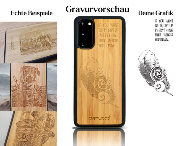 INDIVIDUELL Samsung Galaxy S20 Bambus-Kunststoff