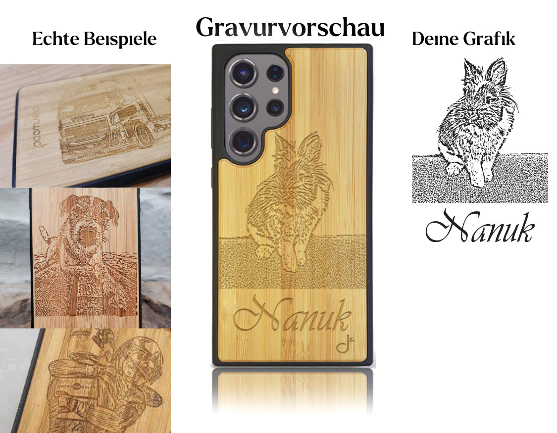 INDIVIDUELL Samsung Galaxy S24 Ultra Bambus-Kunststoff