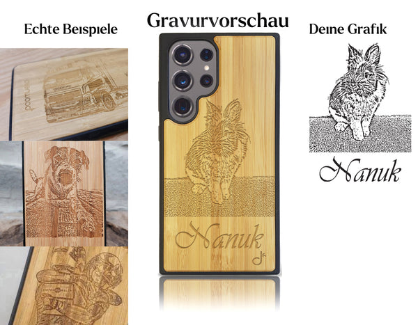INDIVIDUELL Samsung Galaxy S24 Ultra Bambus-Kunststoff