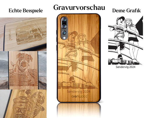 INDIVIDUELL Huawei P20 Pro Bambus-Kunststoff