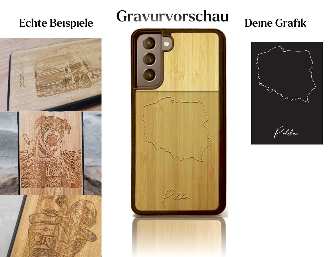 INDIVIDUELL Samsung Galaxy S21 Plus Bambus-Kunststoff