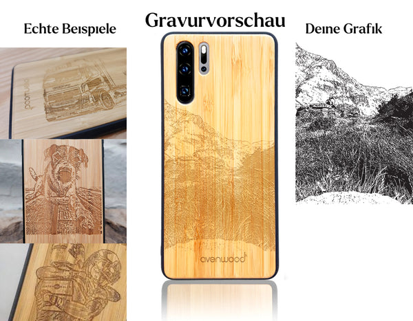 INDIVIDUELL Huawei P30 Pro Bambus-Kunststoff
