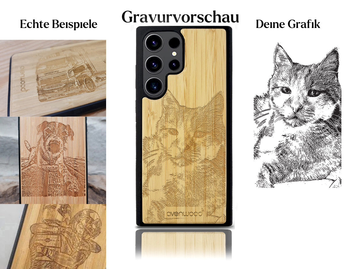 INDIVIDUELL Samsung Galaxy S23 Ultra Bambus-Kunststoff