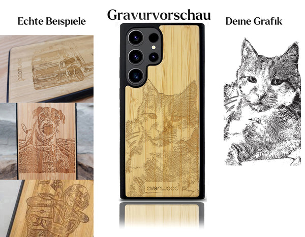 INDIVIDUELL Samsung Galaxy S23 Ultra Bambus-Kunststoff