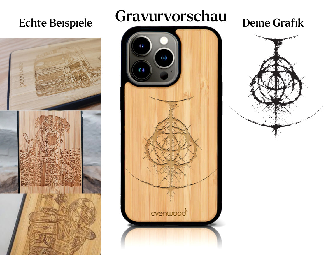 INDIVIDUELL iPhone 15 Pro Bambus-Kunststoff
