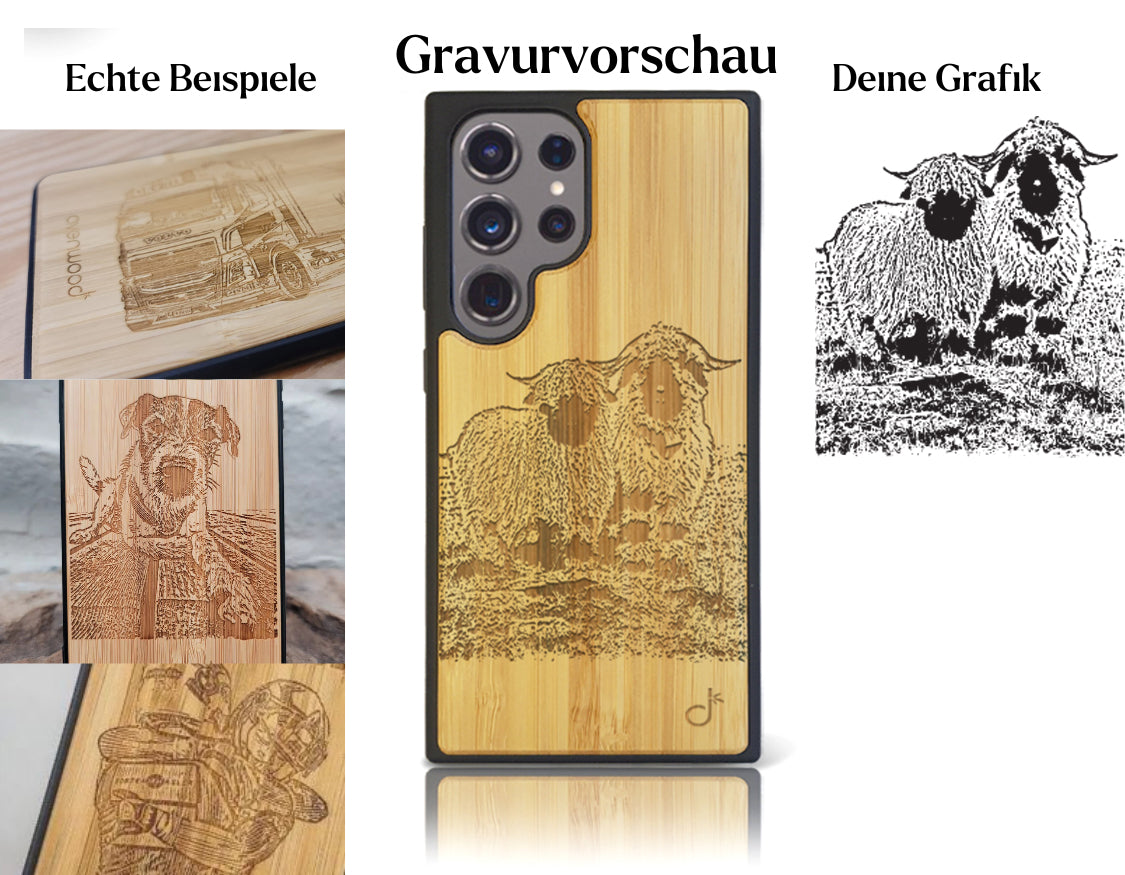 INDIVIDUELL Samsung Galaxy S24 Ultra Bambus-Kunststoff