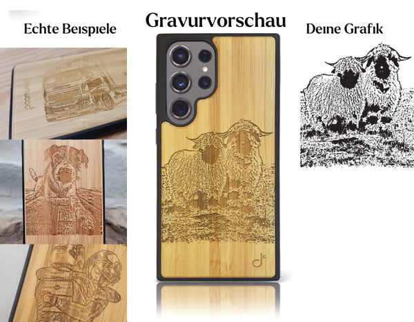 INDIVIDUELL Samsung Galaxy S24 Ultra Bambus-Kunststoff