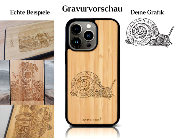 INDIVIDUELL iPhone 13 Pro Max Bambus-Kunststoff