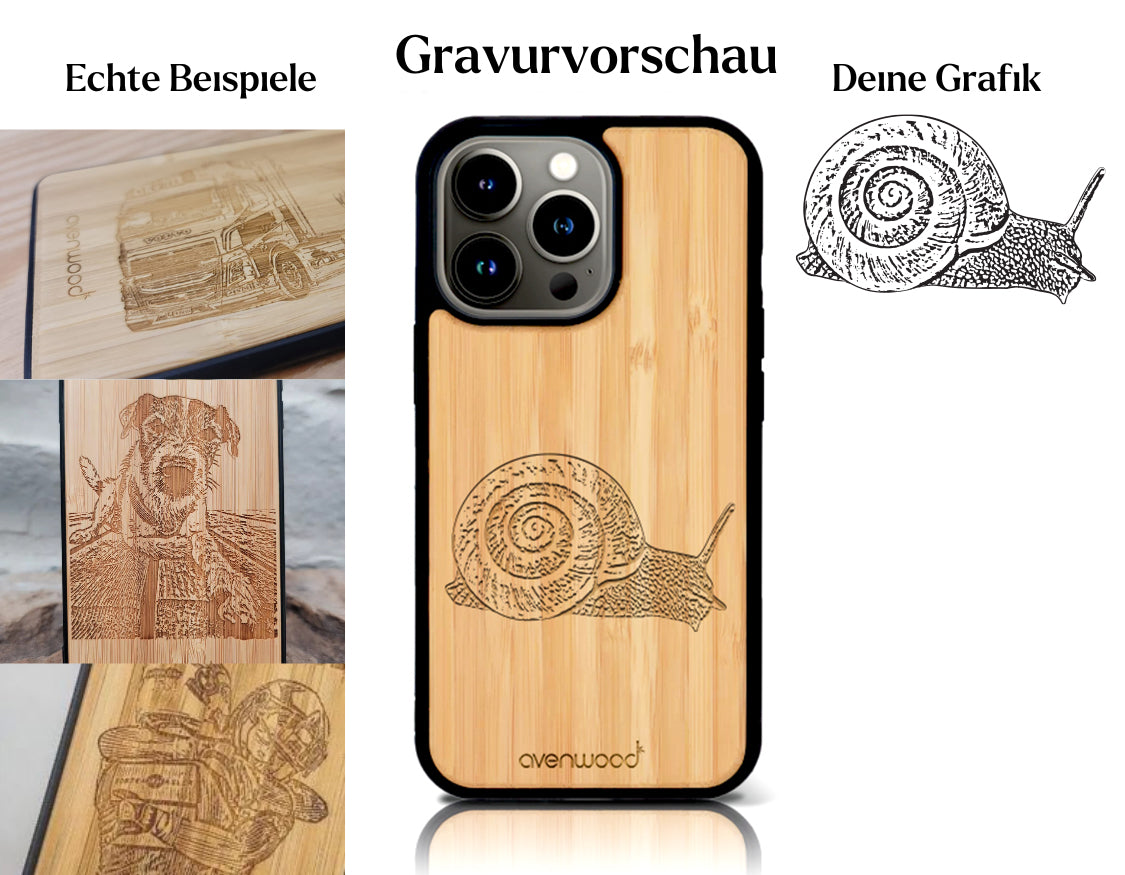 INDIVIDUELL iPhone 13 Pro Max Bambus-Kunststoff