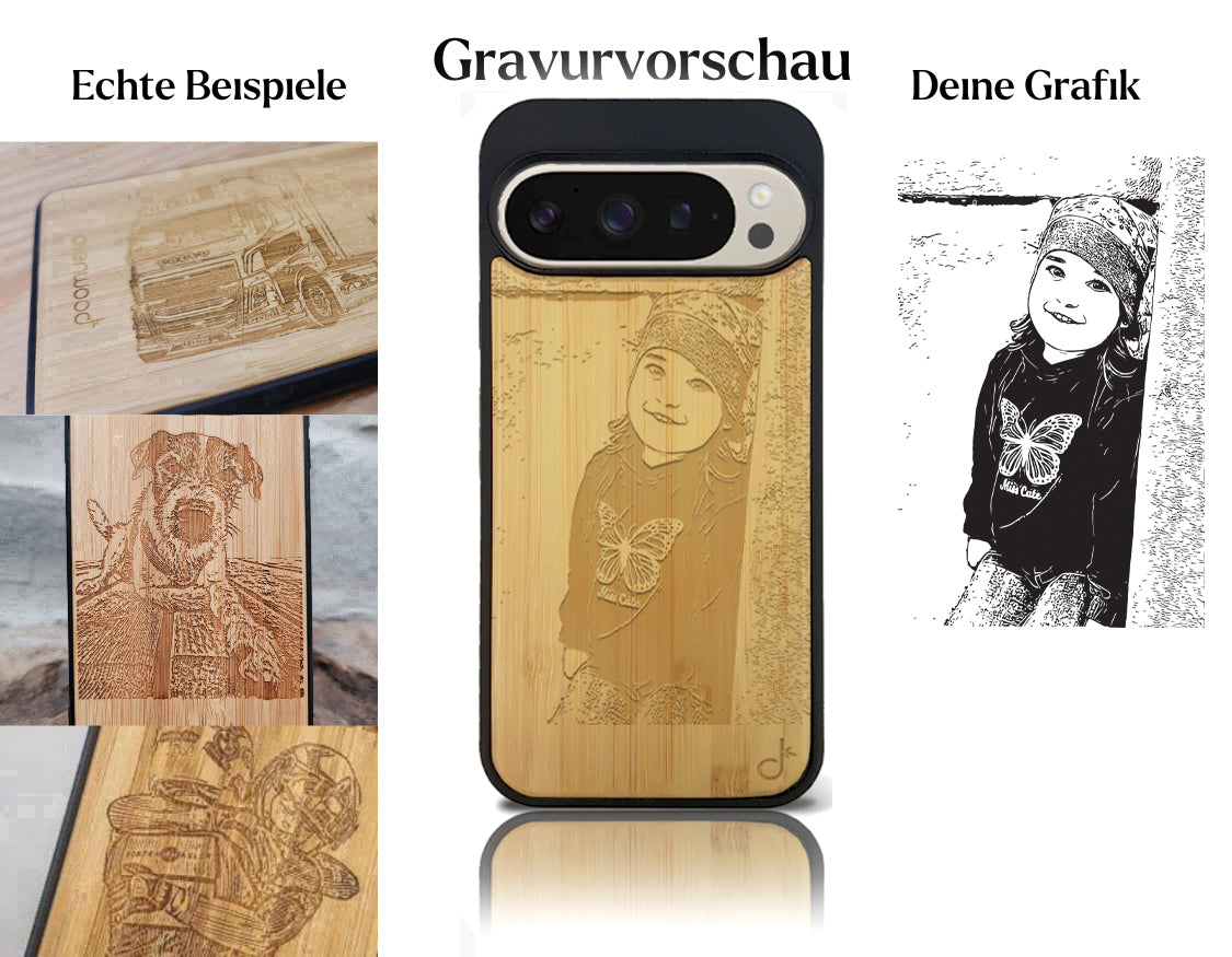 INDIVIDUELL Pixel 9Bambus-Kunststoff