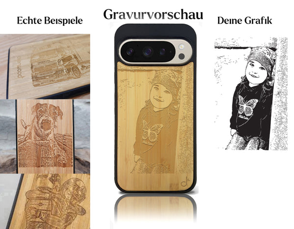 INDIVIDUELL Pixel 9Bambus-Kunststoff