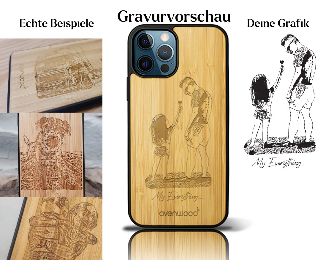 INDIVIDUELL iPhone 16 Pro Max Bambus-Kunststoff