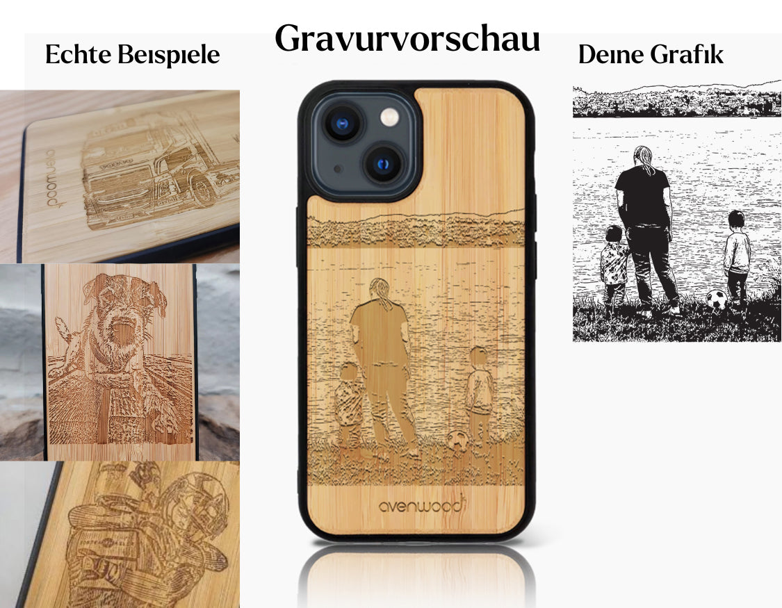 INDIVIDUELL iPhone 15 Bambus-Kunststoff